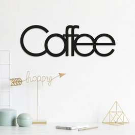 Wallity Coffee Accesorio de pared de metal Negro